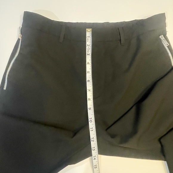 Zara Black Wide Leg Trousers with Zipper Pockets - Picture 7 of 11